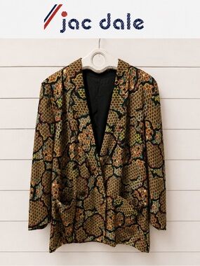 Vintage Jac Dale Blazer – Colorful Abstract Pattern –  – Size 40